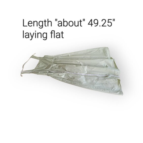 Oak + Fort Sage Green Sleeveless Cotton Dress M - Picture 5 of 11